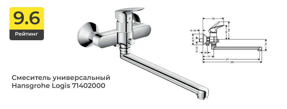 Смеситель универсальный Hansgrohe Logis