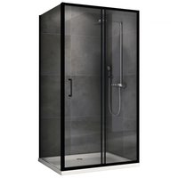 душевой уголок abber schwarzer diamant ag30140b5-s90b5 140x90 стекла прозрачные, профиль черный