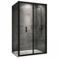 душевой уголок abber sonnenstrand ag07120b-s90b 120x90 стекла прозрачные, профиль черный