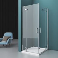 душевой уголок belbagno kraft-ah-22-120/80-c-cr-l 120x80 левый, стекла прозрачные, профиль хром