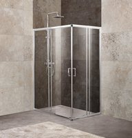 душевой уголок belbagno unique-ah-2-100/115-75/90-c-cr (100-115)x(75-90) стекла прозрачные