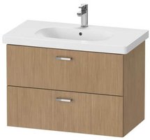 тумба с умывальником подвесная duravit xbase 800 дуб европейский (умывальник d-code 034285)