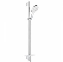 душевой гарнитур grohe rainshower smartactive cube 150 26594ls0 белая луна (штанга 90 см)