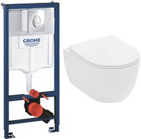 комплект инсталляции grohe rapid sl 38721001 (3 в 1) с кнопкой и подвесным унитазом lekvo s-801