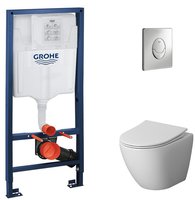 комплект инсталляции grohe rapid sl 38721001 с унитазом niagara vista ng-9301, кнопка skate air 38505000