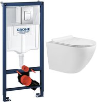 комплект инсталляции grohe rapid sl 38772001 с унитазом alpen a03s, кнопка skate cosmopolitan, хром