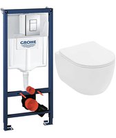 комплект инсталляции grohe rapid sl 38772001 с унитазом lekvo s-801, кнопка skate cosmopolitan, хром