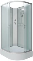 душевая кабина niagara classic ng-33974-14lbk 90x70 без крыши, стекла матовые, профиль серебро