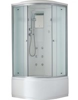 душевая кабина timo standart t-5590 г/м 90x90 с гидромассажем, стекла матовые, профиль хром