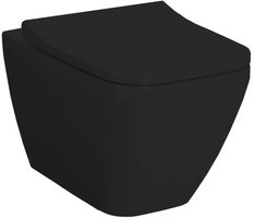 унитаз черный  vitra integra square 7082b083-0075 36,5x54,5 безободковый черный матовый